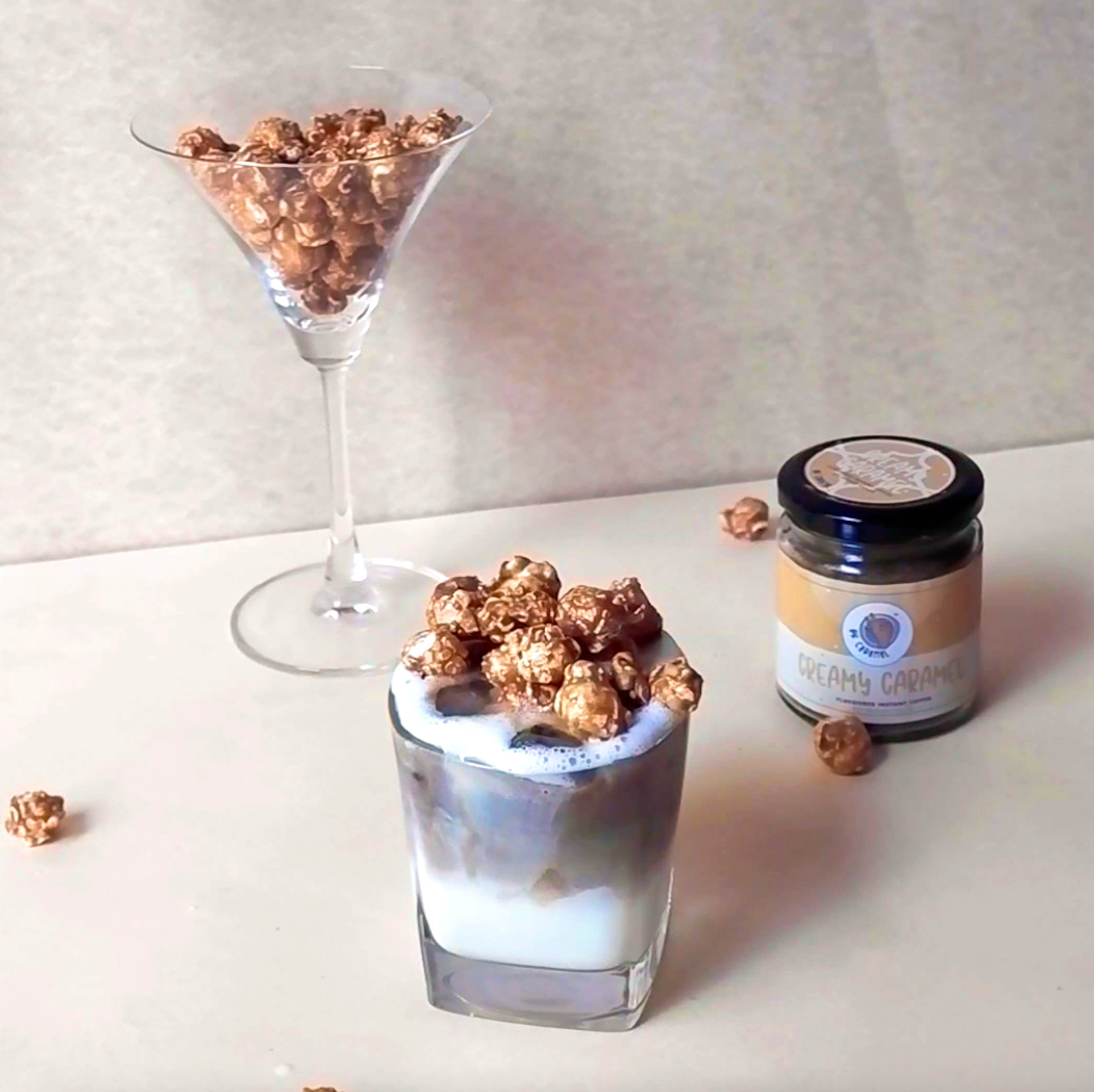 Caramel Instant Coffee | Best Okcaramel instant coffee in India | coffee recipe | instant coffee recipe | pop corn latte 