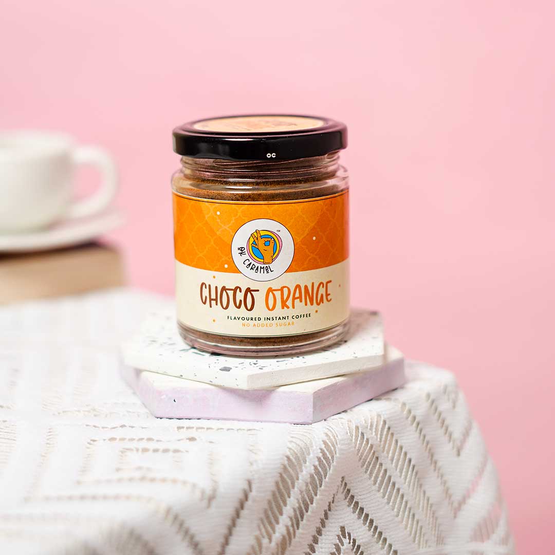Buy Choco orange Flavour Coffee Powder Online, 60 g | OkCaramel